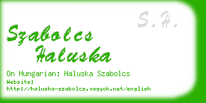 szabolcs haluska business card